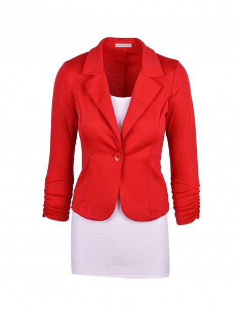 Blazers 2019 Spring Small Suit Casual Fashion A Buckle Thin Self-cultivation Solid Blazer Women's Office Lady Short Suit Wome...