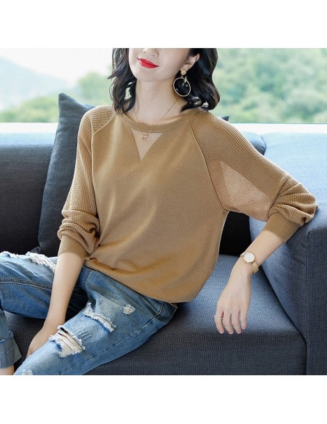 Pullovers 2019 Spring Knitted sweaters O neck Long Sleeve Solid Colors Casual pullover Loose Female Sweaters Fashion Women Sw...