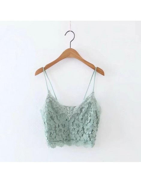Camis Chic Crop Top Women Short Camisole Sexy Lace Tank Top Female Cropped 2018 Summer Strap Sleeveless Cami Tube Tops Vest F...