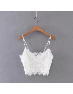 Camis Chic Crop Top Women Short Camisole Sexy Lace Tank Top Female Cropped 2018 Summer Strap Sleeveless Cami Tube Tops Vest F...