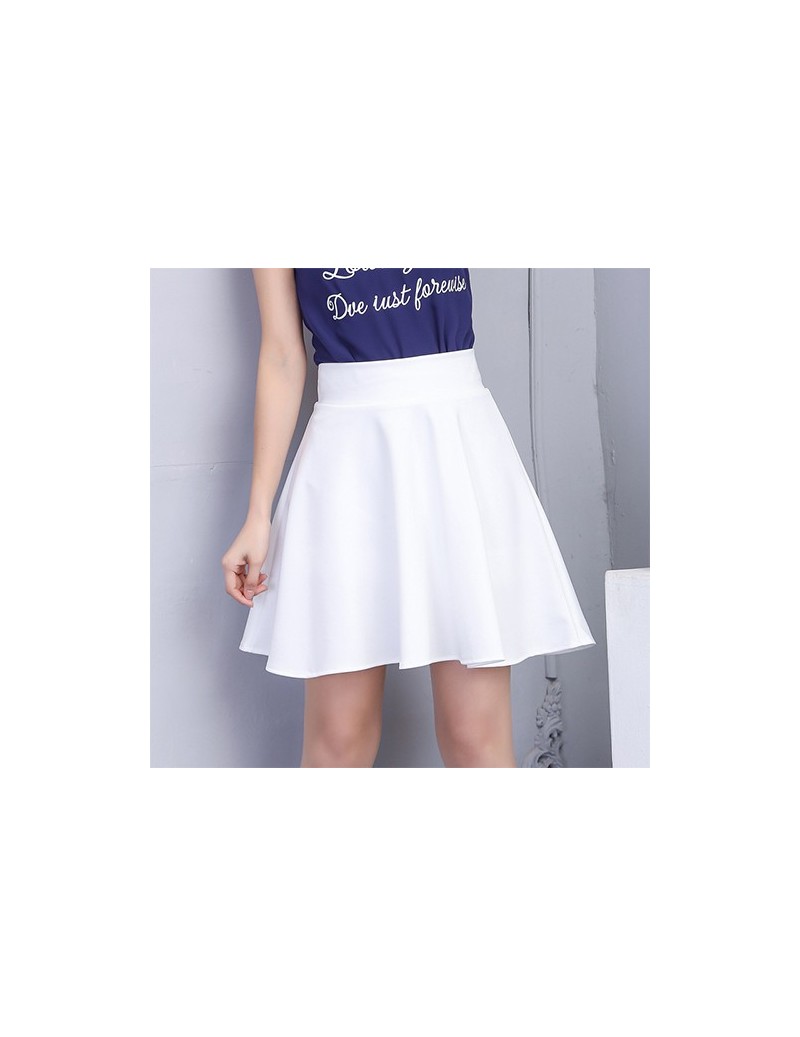 Skirts Womens Skirt 2019 Summer High Waist Pleated Short Skirt For Women Mini Sun School Tutu Skirt Female Black White Pink B...