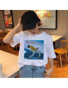 T-Shirts Freddie Mercury T Shirt The Queen Band Rock T-Shirt Women Hip Hop Casual Tshirts Harajuku Female Top Tee Shirts Stre...