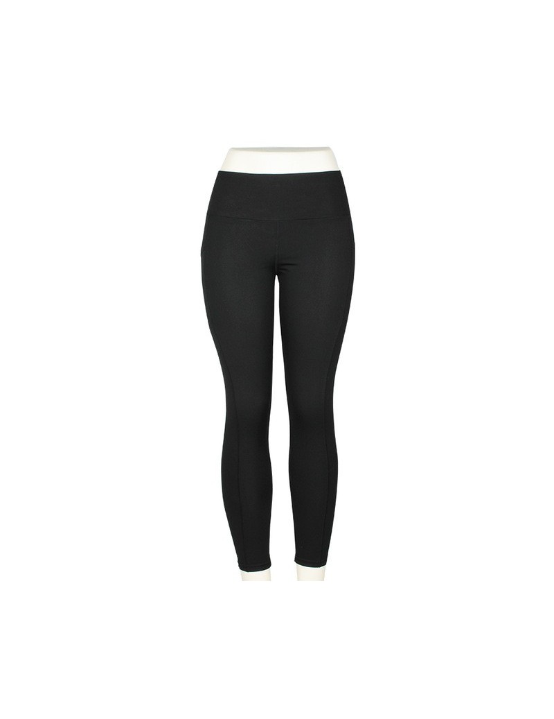 High Waist Workout Leggings For Fitness Sexy Pocket Pants 2019 New Activewear Black Leggings Women Clothing - Black - 4X4114...