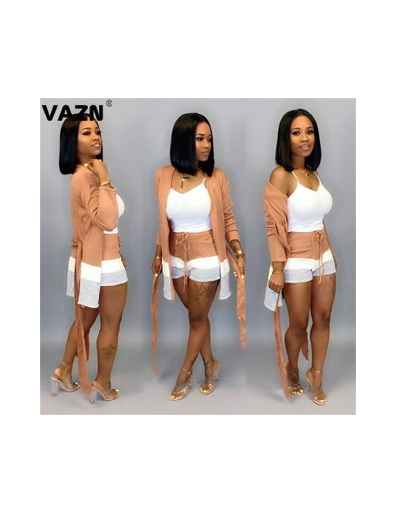 Women's Sets New product 2019 summer sexy lady 2-piece short set full sleeve coat and shorts set sexy lady daily new set - Or...