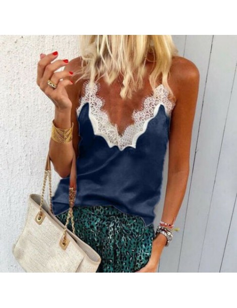 Camis New Women Summer Lace Vest Top Sleeveless Blouse Casual Tank Tops T-Shirt - White - 4Y4146811320-4 $18.30