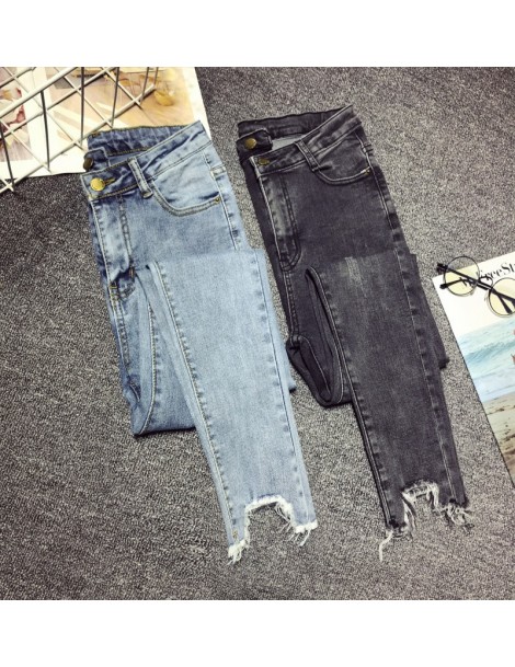 Jeans Cheap wholesale 2019 new Spring Autumn Hot selling women's fashion casual Denim Pants XC2 - Gray - 4X3086662650-2 $20.16