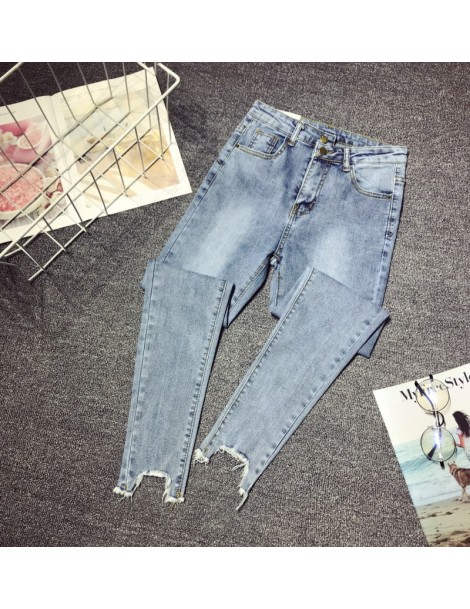 Jeans Cheap wholesale 2019 new Spring Autumn Hot selling women's fashion casual Denim Pants XC2 - Gray - 4X3086662650-2 $36.66