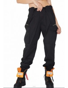 Jumpsuits 2019 new trend wide leg bib overalls large size loose denim bib bleached jumpsuit conjoined romper - Black - 4J3079...