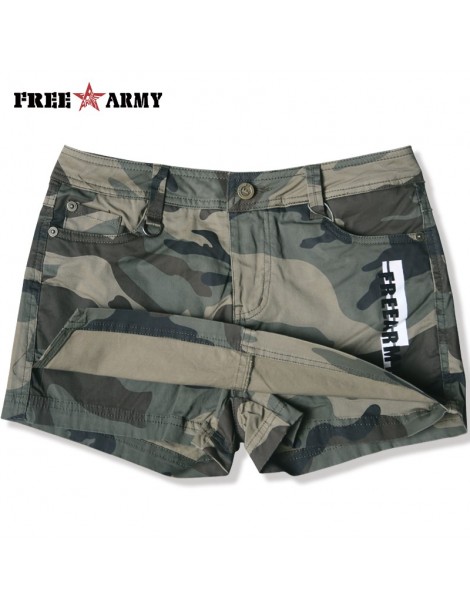 Shorts Military Camo Skirt Shorts Women Vintage Apparel Slim Bottom Tight-fitting Shorts CasualSexy Denim Shorts Female - Gre...