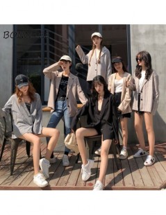 Blazers Blazers New Women Retro Single Breasted All-match Simple Chic Jackets Womens Trendy Korean Style Ladies Elegant Daily...