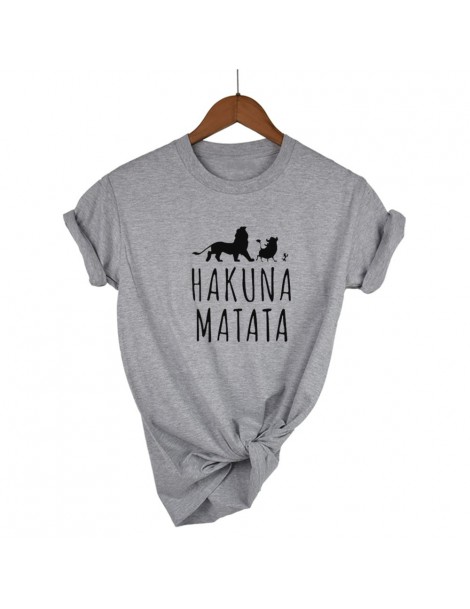T-Shirts 2019 Hakuna Matata letter print Tee shirt Homme Summer Women Short Sleeve t shirt Plus Size women casual 100% Cotton...