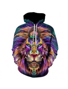 Hoodies & Sweatshirts 2019 new men and women spring autumn 3D printed hooded sweatshirts animal lions tigers wolves hoodies m...