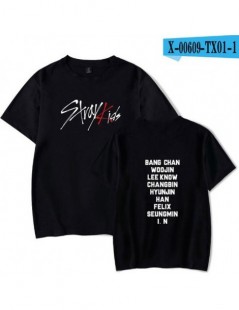 T-Shirts KPOP Stray Kids T Shirt StrayKids MINHO JISUNG WOOJIN CHANGBIN FELIX Korean Streetwear Hip Hop Short Sleeve Cotton T...