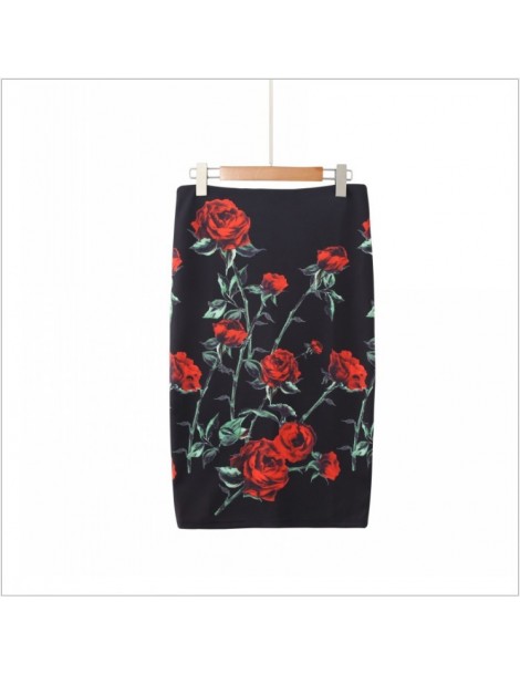 Skirts New Skirt Pencil High Waist Skirts Vintage Elegant Style Floral Print Flower Skirt For Women Summer Skirt - 10 - 48397...