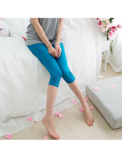 Leggings Modal Short Fitness Leggings Women Knee Length Solid Color Soft Comfortable Plus Size Summer Pants Leisure Trousers ...