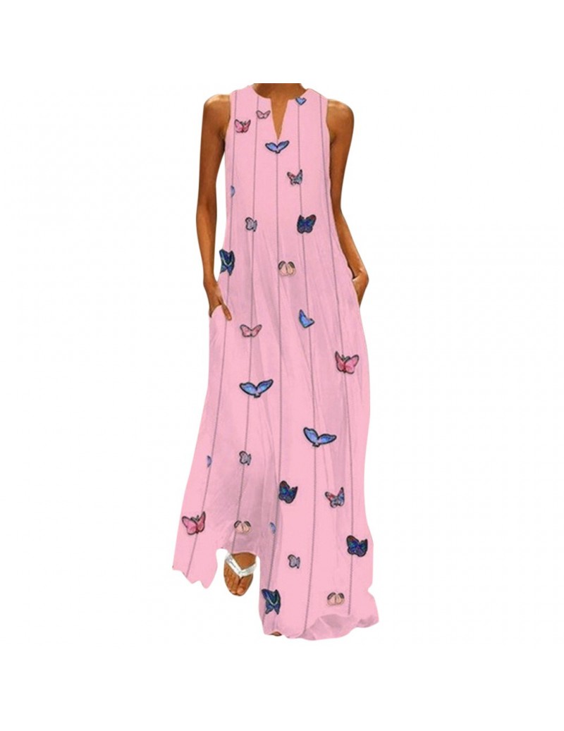Summer Plus Size Bohemian Print Maxi Dress Women Daily Casual ...