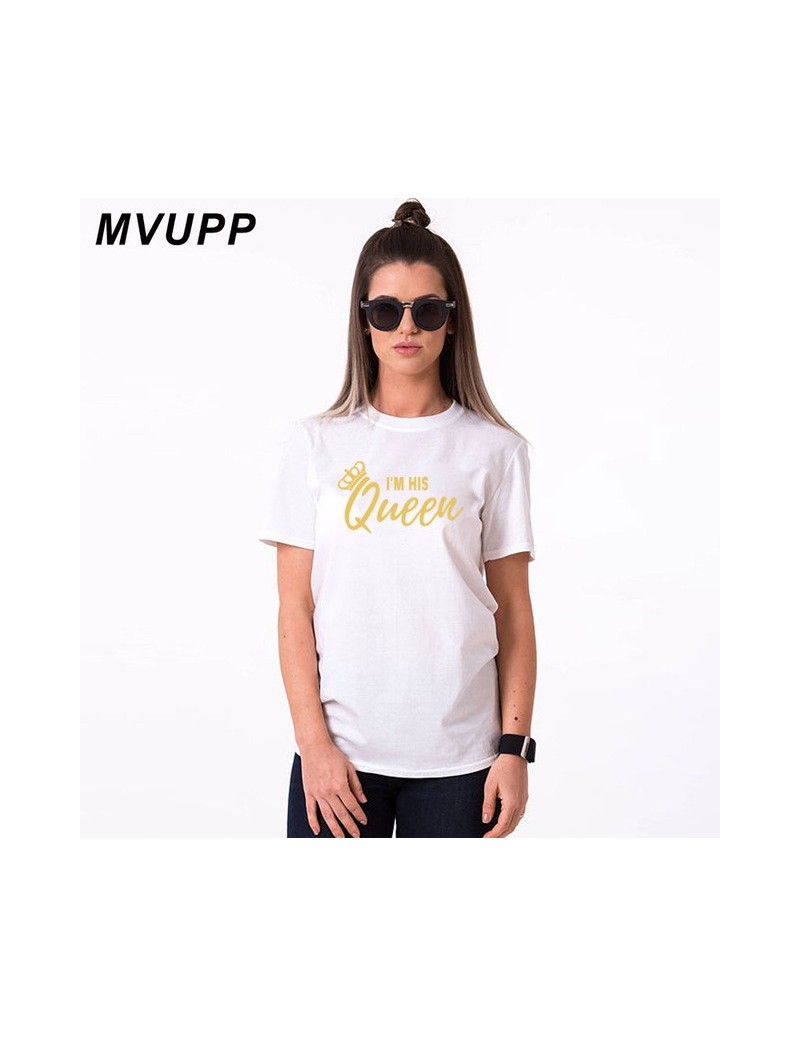 T-Shirts couple t shirt for husband and wife lovers king queen clothes funny tops tee femme casual men women dress 2019 ulzza...