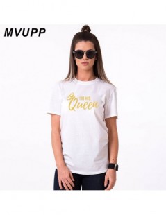 T-Shirts couple t shirt for husband and wife lovers king queen clothes funny tops tee femme casual men women dress 2019 ulzza...