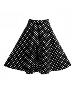 Skirts 2018 Women Polka Dot Skirts High Waist Sexy Pinup 50S 60S Vintage Rockabilly Skirt Skater Midi Skirt faldas mujer Plus...