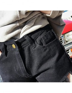Shorts Korean Sexy High Waist Denim Shorts Woman 2018 Harajuku Tassel Black White Skinny Jeans Fashion Plus Size Booty Shorts...