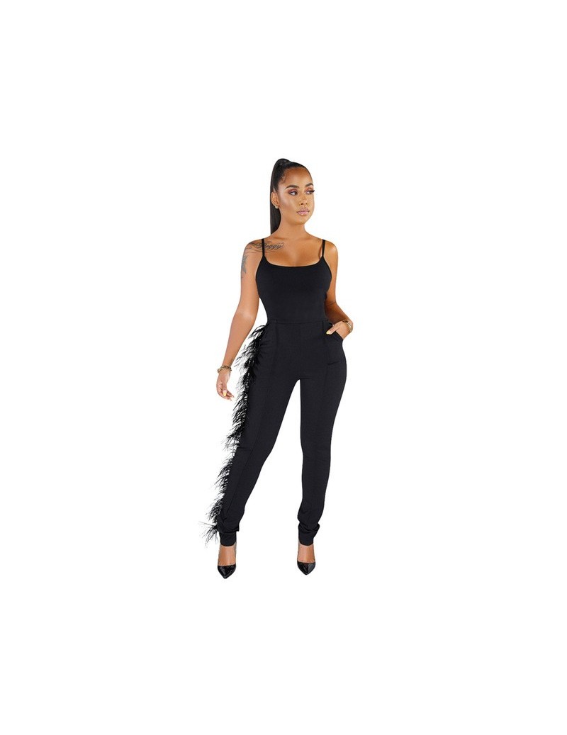 Fall 2019 Elegant Woman Overalls Solid Casual Tight Bandage Skinny Bodycon Female Jumpsuit Tassel Backless Party Ladies Jump...