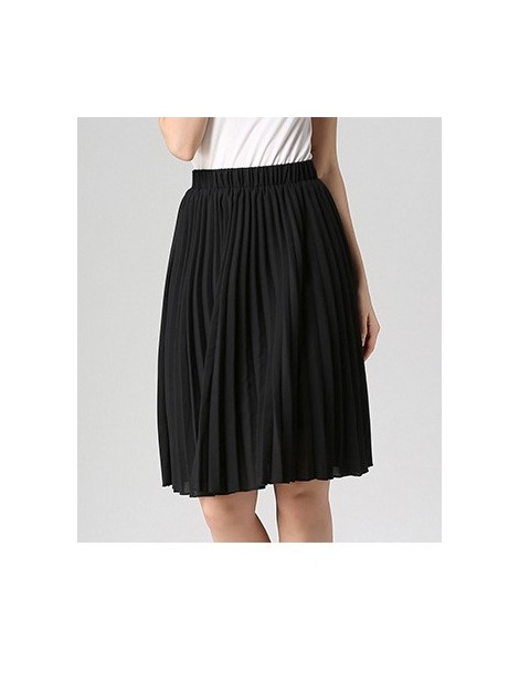 Skirts Women Chiffon Pleated Skirt Vintage High Waist Tutu Skirts Womens Saia Midi Rokken 2016 Summer Style Jupe Femme Skirt ...