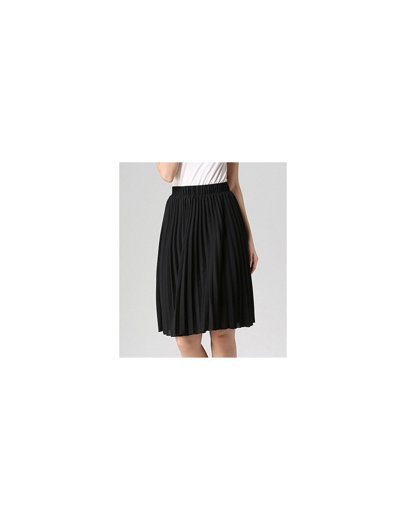 Skirts Women Chiffon Pleated Skirt Vintage High Waist Tutu Skirts Womens Saia Midi Rokken 2016 Summer Style Jupe Femme Skirt ...