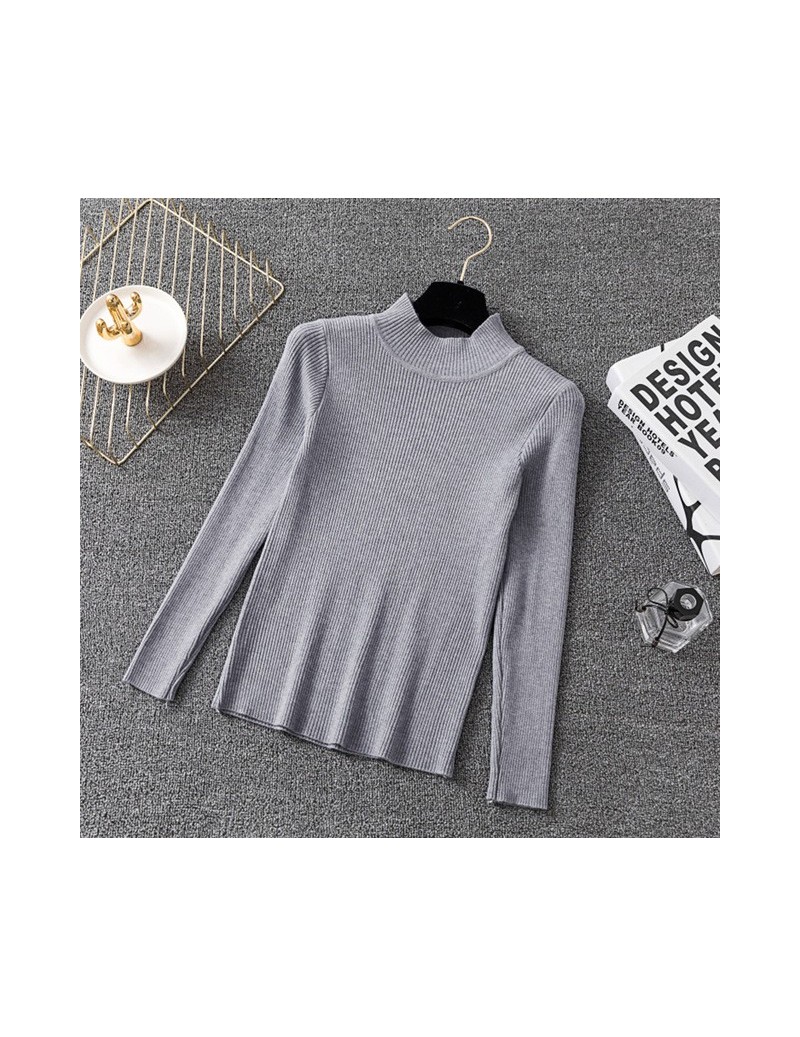 Casual knitted Solid Sweater Turtleneck Primer long sleeve Slim tight sweaters harajuku Pullovers Sweaters Spring Autumn 201...
