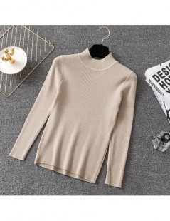 Pullovers Casual knitted Solid Sweater Turtleneck Primer long sleeve Slim tight sweaters harajuku Pullovers Sweaters Spring A...
