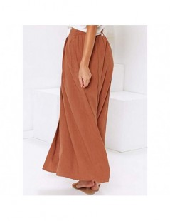 Skirts Autumn Skirts 2019 Women Fashion Summer Casual Solid Button Fork Opening Hollowing Out Split Daily Long Skirt jupe fem...