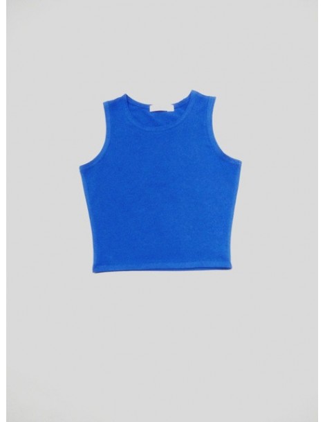 2019 New Summer Style Women Cotton Tank Top for Ladies Multicolor Casual Tops Sleeveless Crop Tank Top Camisole - Blue - 4X3...