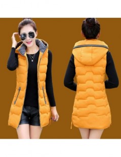 Autumn Winter Vest Women Waistcoat 2019 Female Sleeveless Jacket Hood Warm Long Vest Jacket Colete Feminino Plus Size 5XL C3...