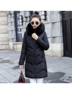 Parkas Fake Fur Collar Winter Female Jacket New 2019 Fashion Coat Women Winter Coat Slim Women Parka Warm Hooded Winter Jacke...