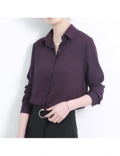 Blouses & Shirts New Women's Shirt Classic Chiffon Blouse Female Plus Size Loose Long Sleeve Casual Shirts Lady Simple Style ...
