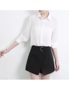Blouses & Shirts New Women's Shirt Classic Chiffon Blouse Female Plus Size Loose Long Sleeve Casual Shirts Lady Simple Style ...