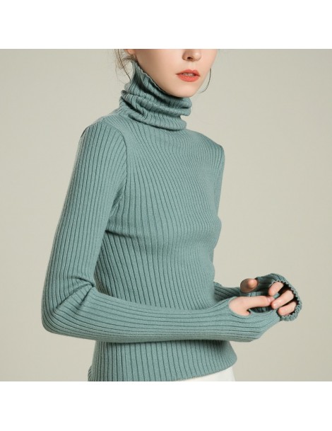 Pullovers Knitted turtleneck Finger sleeve Cashmere sweater Women casual pullover Autumn winter Slim women sweaters and pullo...