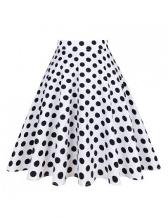 Skirts 2019 Retro 50s Vintage Women Skirt High Waist Pleated Midi Skirt Women's Clothing Summer Audrey Hepburn Vintage Big Sw...