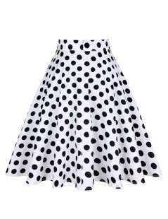 Skirts 2019 Retro 50s Vintage Women Skirt High Waist Pleated Midi Skirt Women's Clothing Summer Audrey Hepburn Vintage Big Sw...