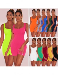Rompers Summer Sexy Women Solid Color Bodycon Playsuit Bodysuit Sleeveless Backless Workout Jumpsuit Rompers Club Party One P...