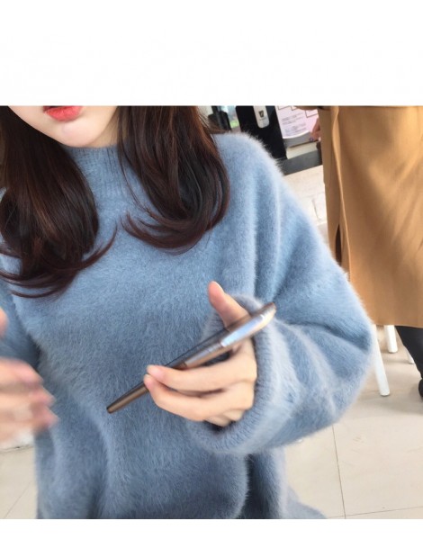 Pullovers 2019 Women ladies Sweaters and Pullovers Pure 100% Mink Cashmere Knitted turtleneck sweater Pullover Z074 - 10 - 4G...
