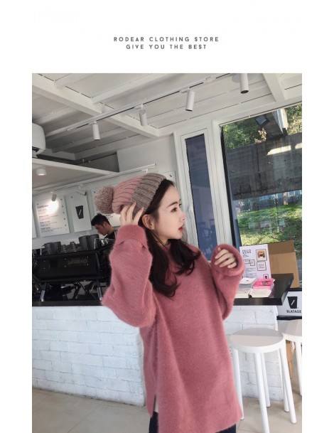 Pullovers 2019 Women ladies Sweaters and Pullovers Pure 100% Mink Cashmere Knitted turtleneck sweater Pullover Z074 - 10 - 4G...