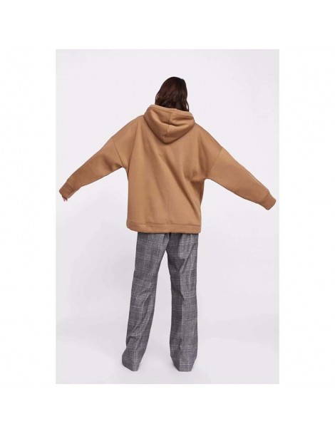 Hoodies & Sweatshirts Women Harajuku Cotton Hoodies Solid Patchwork Pockets Regular Oversize Sweatshirt Plus Size Tops Hoodie...