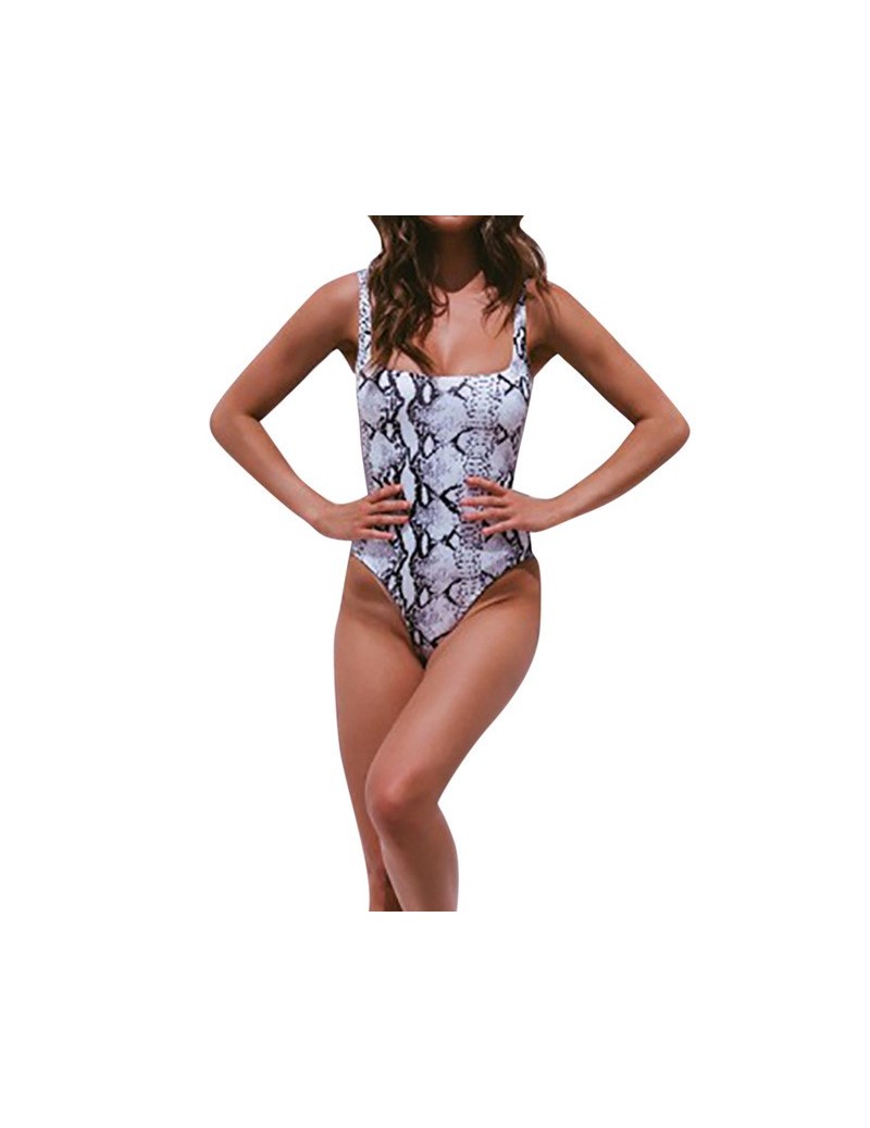 Bodysuits 2019 Summer Sexy Bodysuit sleeveless Skinny Body Suit Printed Snake Bodycon Leotard Bodycon Playsuit Femme Jumpsuit...