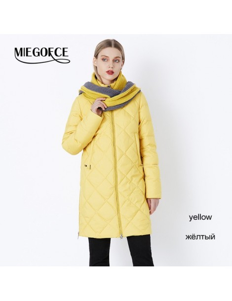 Parkas 2019 New Winter Women's Coat Bio Fluff Outerwear Parkas Fashion Style High Quality Jacket With Scarf Warm Women Coat -...