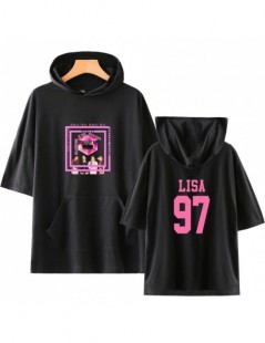 Hoodies & Sweatshirts 2018 harajuku Blackpink kpop Member Lisa 97 Hoodies Sweatshirts women Pop Idol cotton Short Sleeve pink...