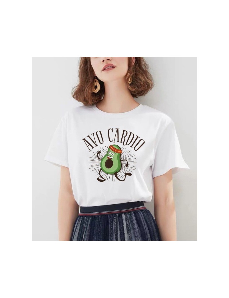 Avocado Vegan Cartoon Short Sleeve Cute Female T-shirt Womens clothes Casual T Shirt Harajuku Ullzang Tshirt Fashion Top Tee...