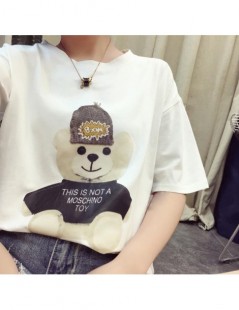 T-Shirts 2019 New Mickey Mouse T-Shirt Women Cotton Print loose Female Tshirt Korean cute Tee Clothes women tops - Gray - 4G4...
