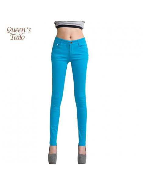 Pants & Capris 2019 Trousers Women Casual Pencil women Pants Slim Stretch White Jeans pantalones mujer - royalblue - 4B381491...