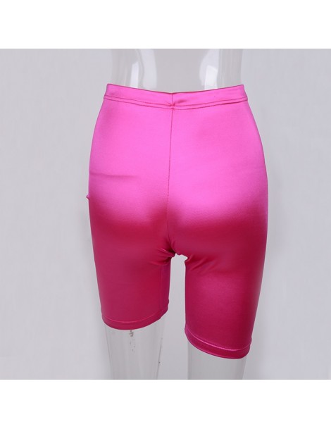 Shorts Active Wear Biker Shorts Women 2019 Elastic High Waist Shorts Summer Neon Pink Ladies Sexy Shorts Green Short Feminino...