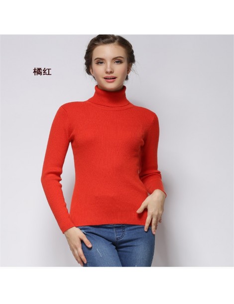 Pullovers Anti-season clearance autumn and winter thick cashmere sweater female high collar Slim bottoming shirt pullover swe...